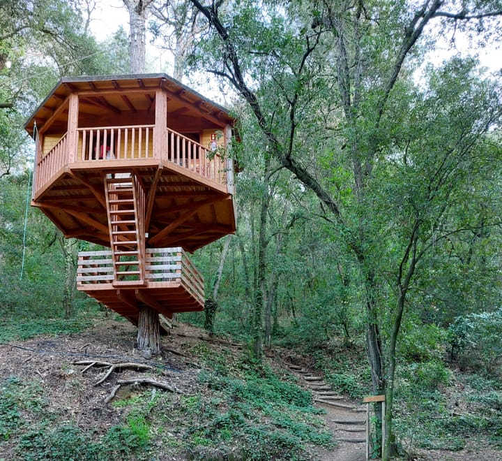 DORMIR ENTRE ARBRES A CABANES DOSRIUS